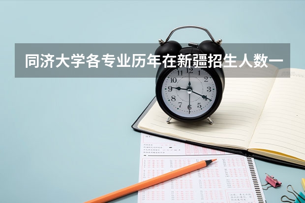 同济大学各专业历年在新疆招生人数一览