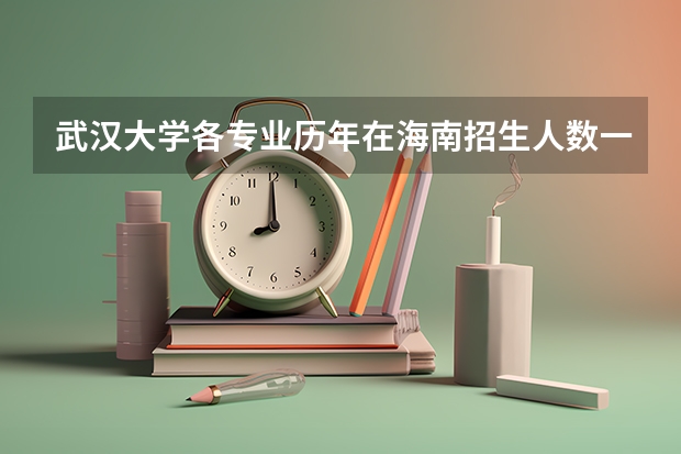 武汉大学各专业历年在海南招生人数一览